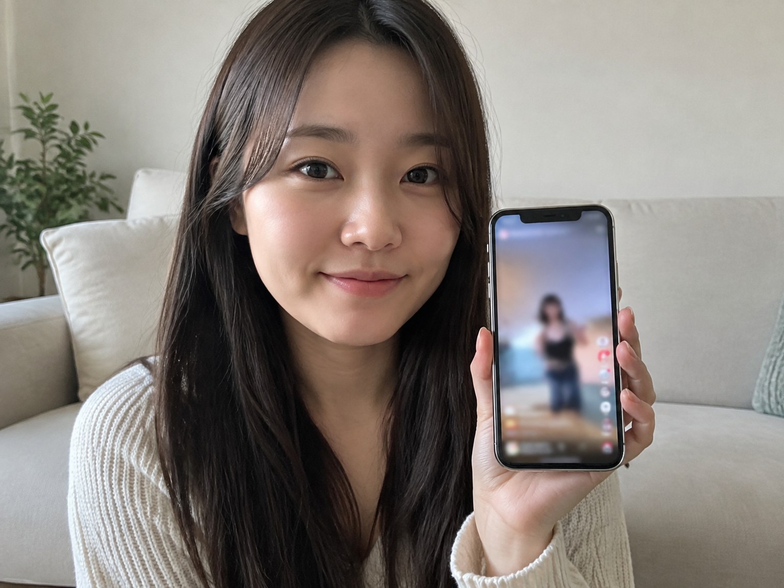 유튜브 쇼츠 길이에 맞춰 스마트폰으로 세로 영상을 시청하는 모습